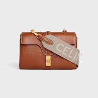 Long Strap in Wool with Celine jacquard - BEIGE/WHITE - BAG CHARMS - 2 | CELINE