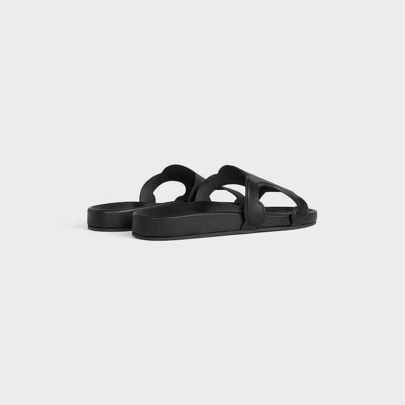 CHANCLA TRIOMPHE DE PIEL DE BECERRO&nbsp;-&nbsp;CURTIDO VEGETAL - NEGRO -  - 1 | CELINE