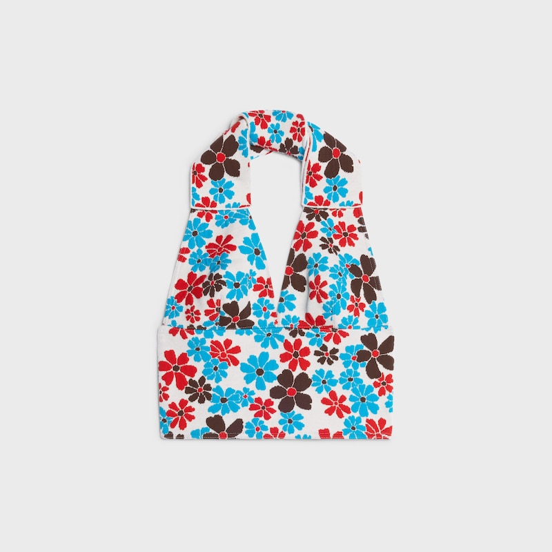 top IN polyamide jacquard - WHITE MULTICOLOR -  - 1 | CELINE