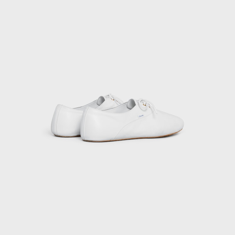 BALLET LACE-UP SHOE IN LAMBSKIN - Ultra White -  - 1 | CELINE