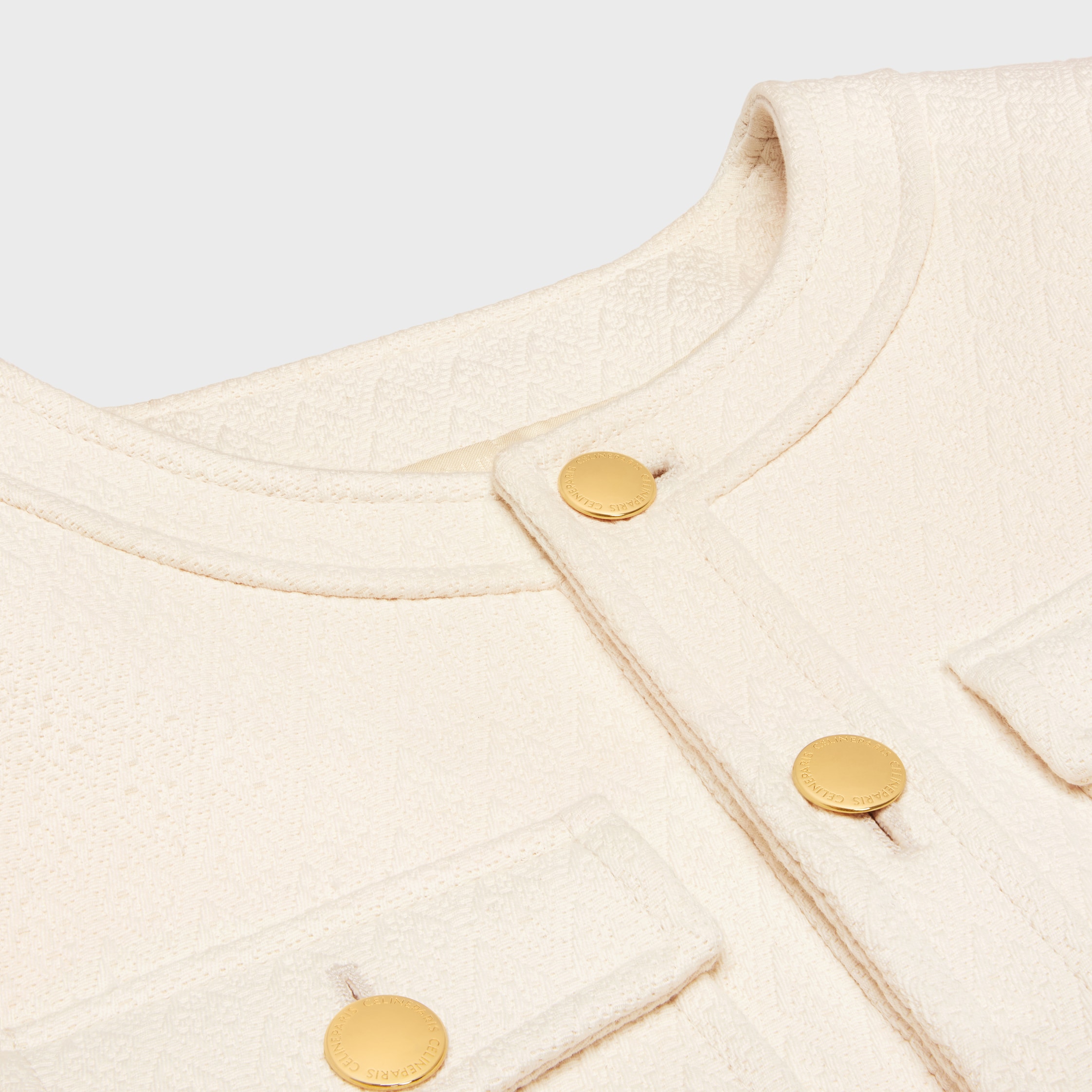 ◆CELINE◆ CELINE | DANI JACKET IN BOUTIS COTTON ジャケット Celine Cotton Denim Teddy Jacket (Coats and Jackets,Denim