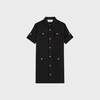 reporter mini dress in cotton twill - BLACK -  - 1 | CELINE