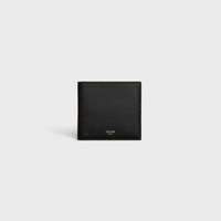 Bi-fold card holder IN grained calfskin - Black - GIFTS FOR HIM - 1 | CELINE