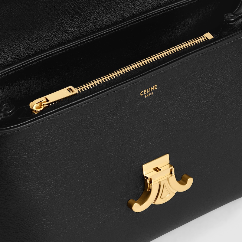 SAC NINO MOYEN MOD&egrave;LE VEAU SOUPLE Grain&eacute; - Noir - NINO - 1 | CELINE