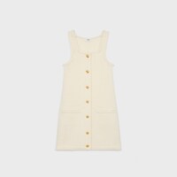 mini apron dress in cotton - OFF WHITE -  - 1 | CELINE