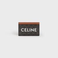 Card holder IN Triomphe canvas with Celine Print - Tan - ESSENTIALS - 1 | CELINE