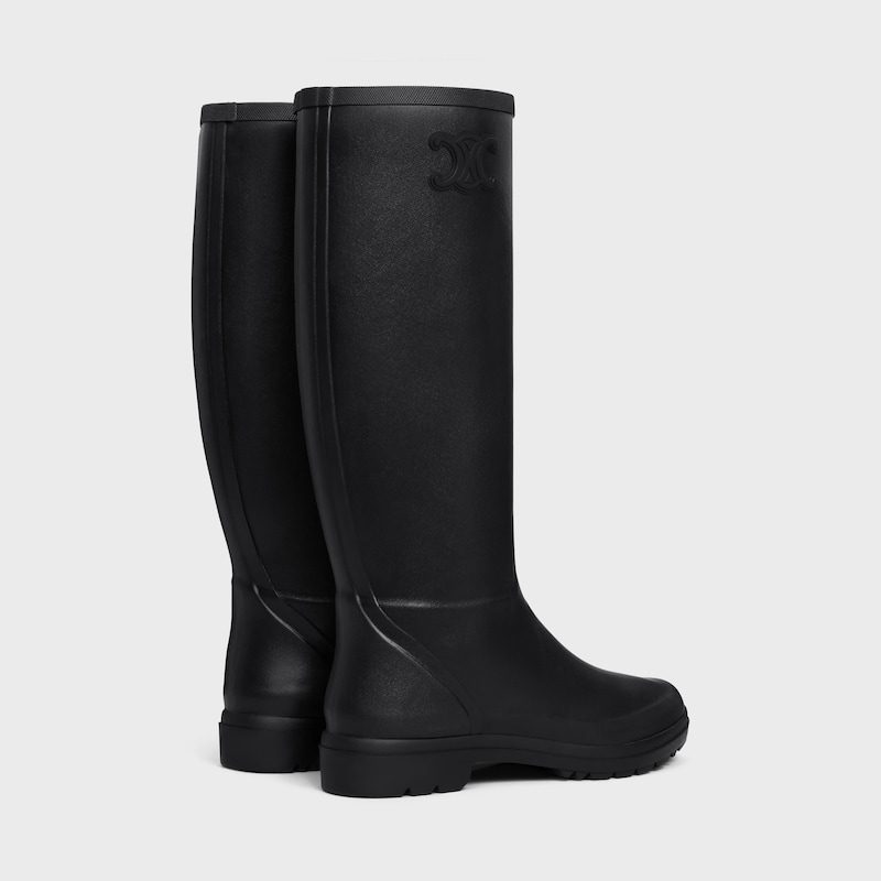 HIGH CELINE RAIN BOOTS in Natural Rubber - BLACK -  - 1 | CELINE