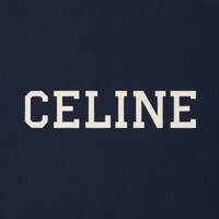 CELINE 레귤러 티셔츠 - 코튼 저지 - 워시드 화이트/네이비 -  - 1 | CELINE