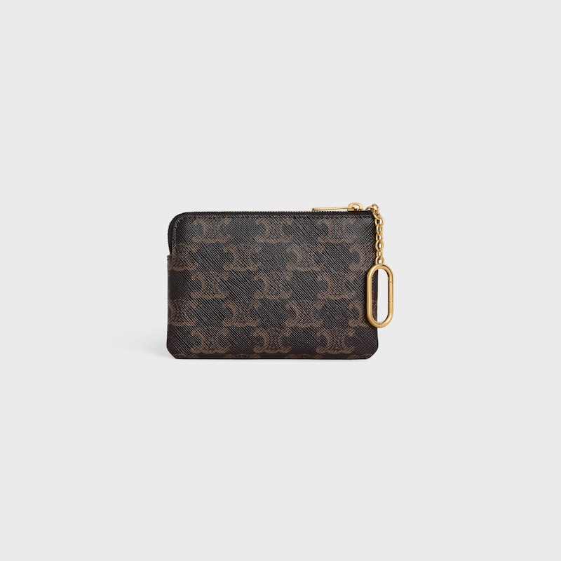 COIN PURSE IN Triomphe Canvas - BLACK - COIN AND CARD HOLDERS - 1 | CELINE