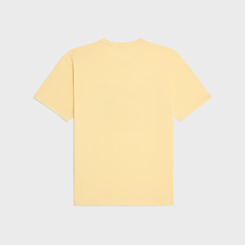 棉质平纹针织宽松T恤 - 浅黄色/黑色 -  - 1 | CELINE