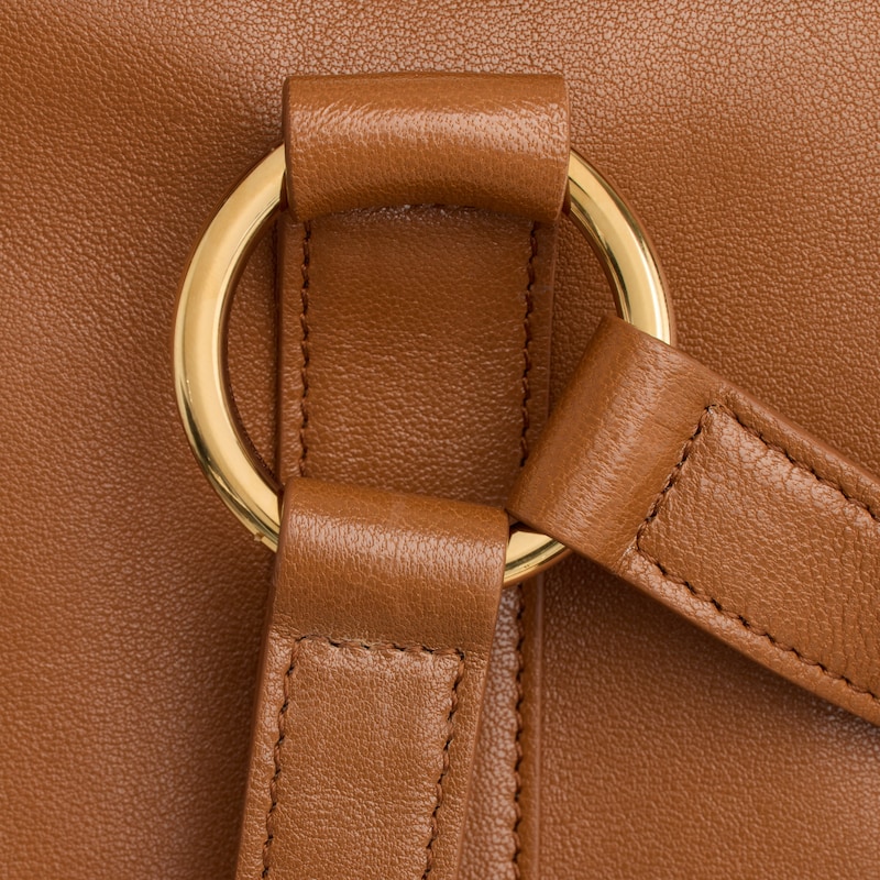 BIG BACKPACK SOFT TRIOMPHE IN SUPPLE SHINY LAMBSKIN - SOFT TAN - BACKPACKS - 1 | CELINE