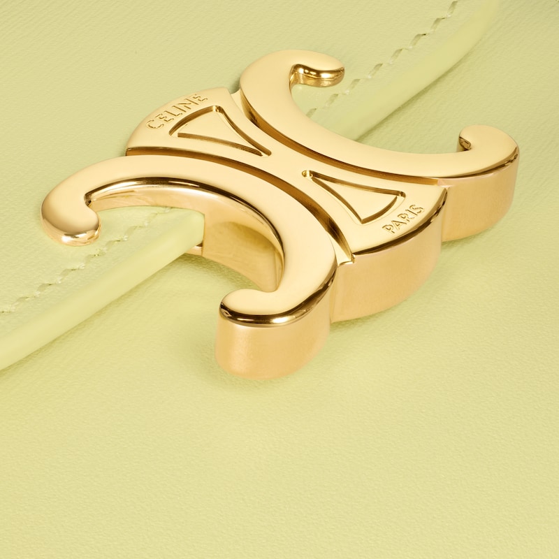 Small Flap Wallet TRIOMPHE IN Shiny calfskin - CITRUS - WALLETS - 1 | CELINE