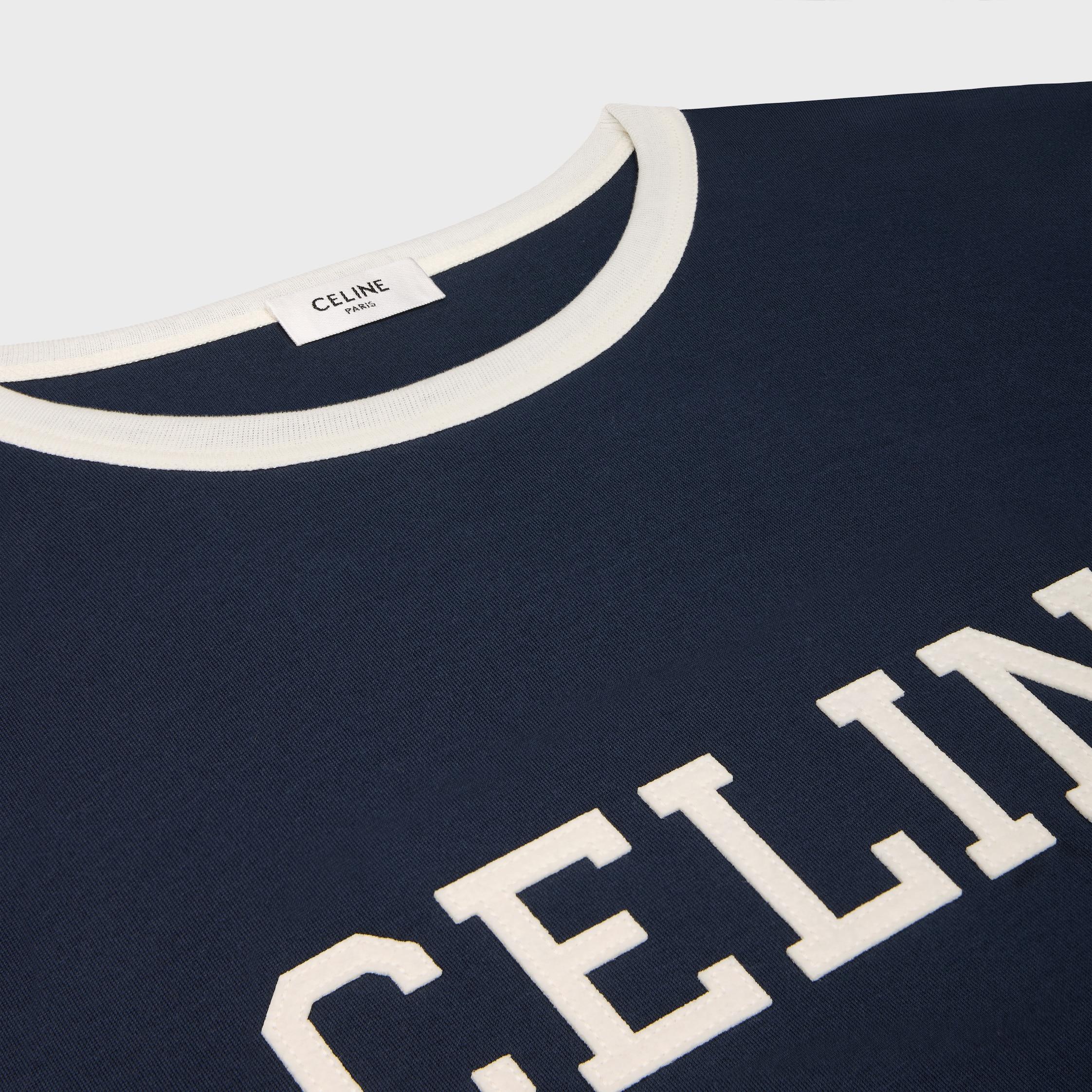 Tシャツ・カットソー CELINE Men T Shirts RX02R507Z FYW4 BLUE RX02R507Z-FYW4_1_SS25_P1_M.tif