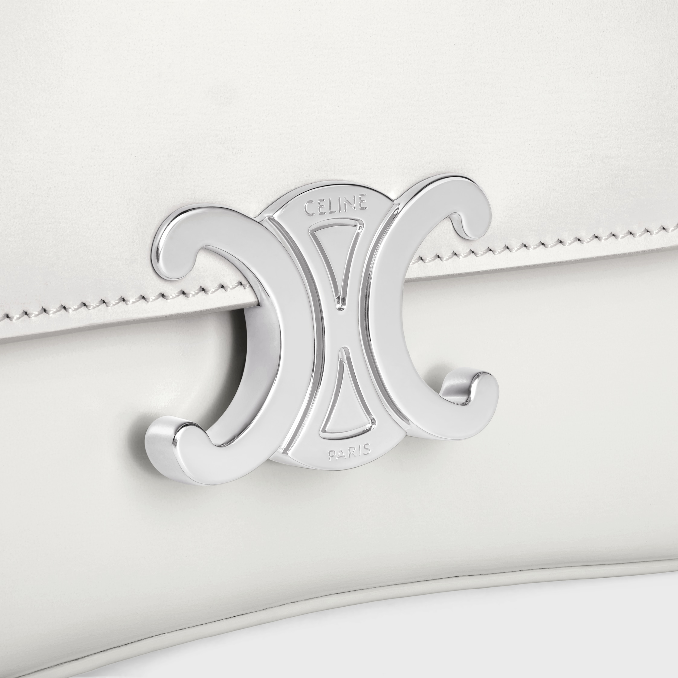 TEEN CELINE LOLA in shiny calfskin - WHITE | CELINE