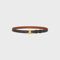 Small 18MM Triomphe Belt IN TRIOMPHE CANVAS - TAN -  - 1 | CELINE