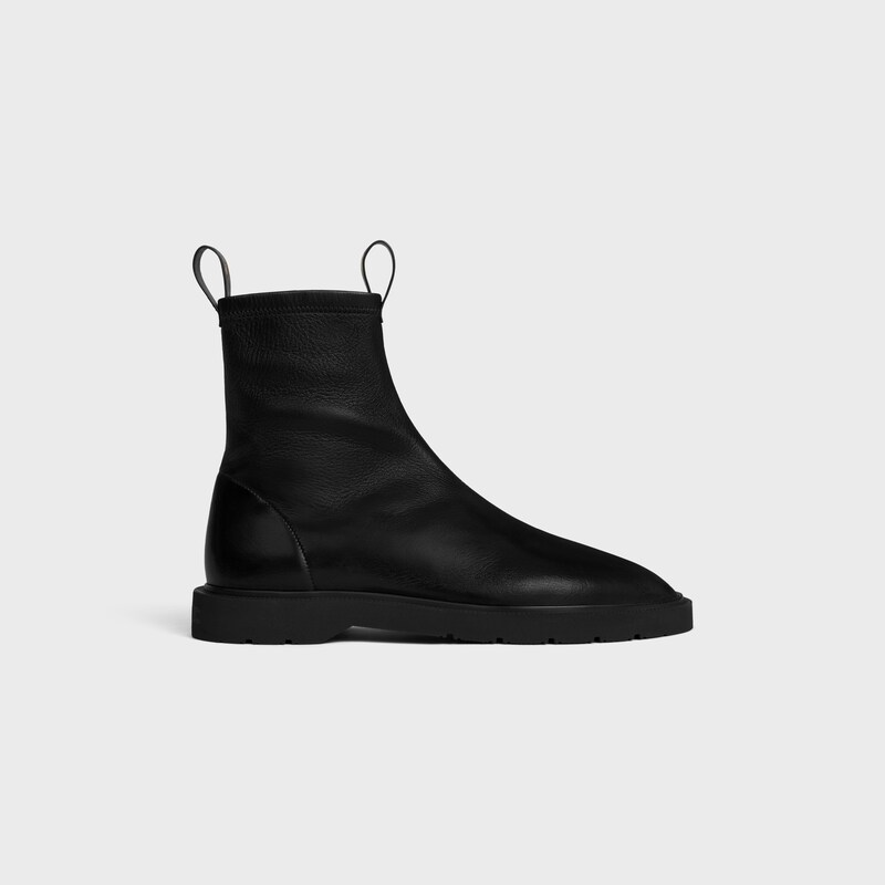 BOTA FLOW CON CREMALLERA DE PIEL DE CORDERO EL&Aacute;STICA - NEGRO -  - 1 | CELINE