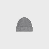 triomphe beanie in scottish cashmere - MEDIUM GREY -  - 1 | CELINE