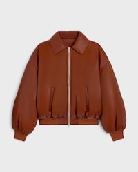 bomber jacket IN soft lambskin - COGNAC -  - 1 | CELINE