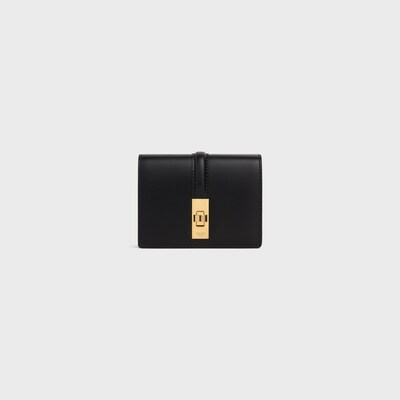 16 플랩 카드 지갑 - 새틴 카프스킨 - 블랙 - GIFT FINDER - tileIndex | CELINE