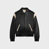 teddy jacket in lambskin - BLACK / CREAM -  - 1 | CELINE