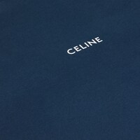 CELINE 루즈 티셔츠 - 코튼 저지 - 워시드 네이비/오프화이트 -  - 1 | CELINE