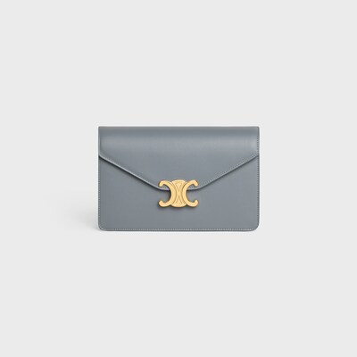 마고 체인 지갑 - 샤이니 카프스킨 - 블루 그레이 - 라인별 보기 - tileIndex | CELINE