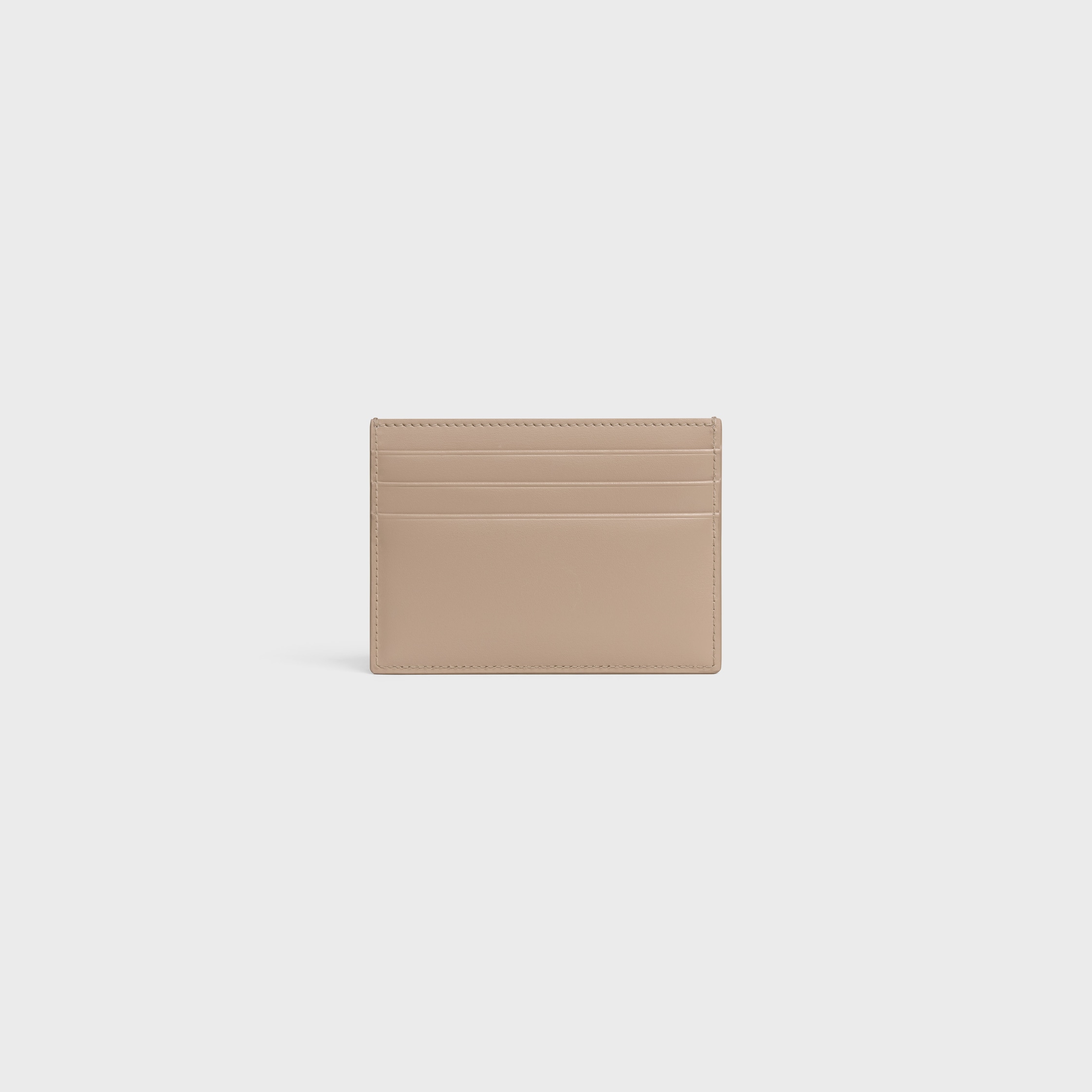 CARD HOLDER TRIOMPHE IN Shiny calfskin - SAFARI | CELINE
