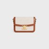 Classique Triomphe Bag in TEXTILE WITH TRIOMPHE CROCHET EMBROIDERY - NATURAL / TAN - TRIOMPHE - 1 | CELINE