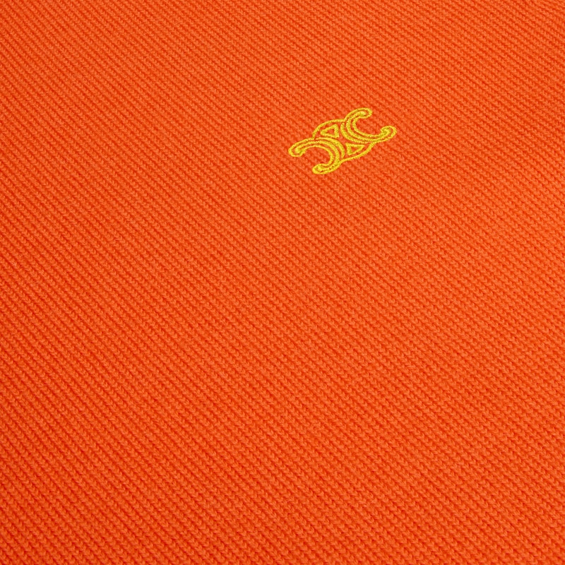 JERSEY CON CUELLO REDONDO DE LANA FINA - NARANJA -  - 1 | CELINE