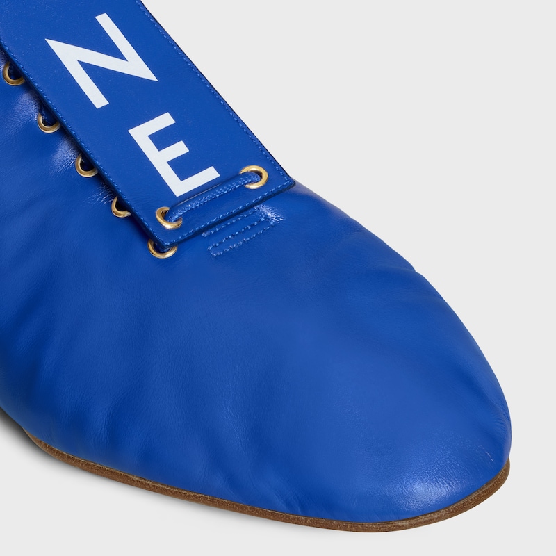 BALLET HIGH - BOTTINE &Agrave; LACETS EN CUIR D'AGNEAU - ULTRA BLEU -  - 1 | CELINE