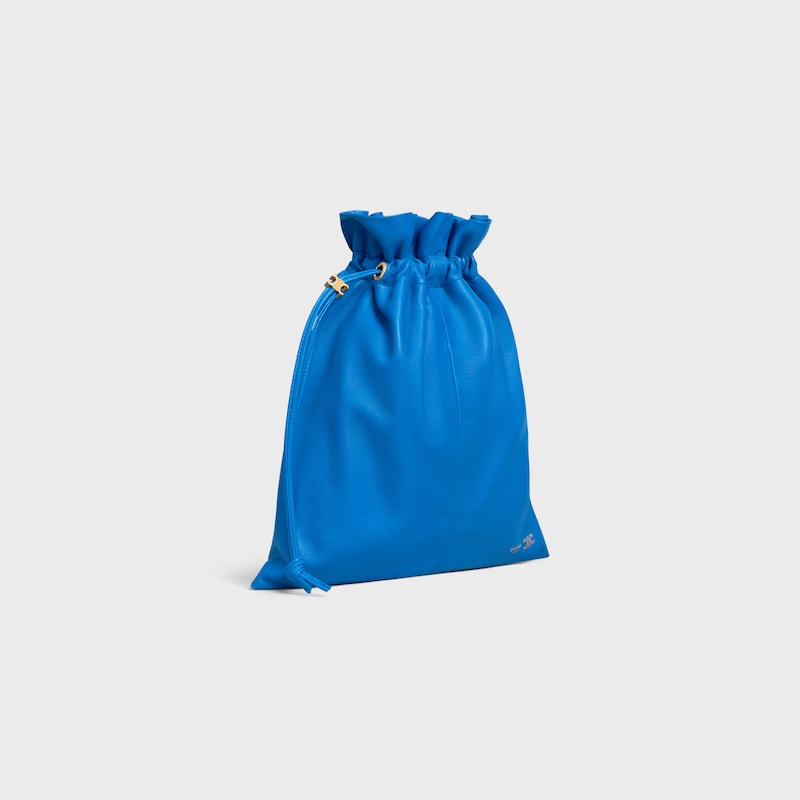 SMALL CRYSTAL POUCH IN LAMBSKIN - ULTRA BLUE - MORE LINES - 1 | CELINE