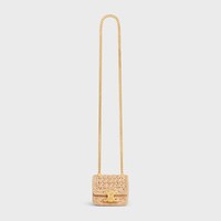 MINI CHAIN CLAUDE IN RAFFIA EFFECT TEXTILE - NATURAL - MORE LINES - 1 | CELINE