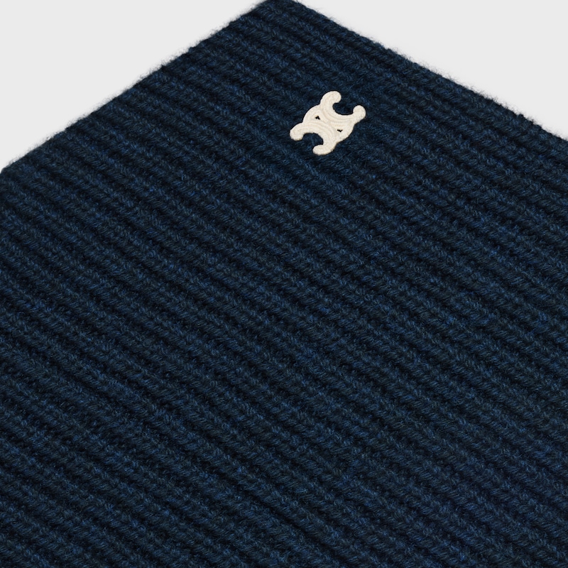 neckwarmer IN SEAMLESS CASHMERE - NAVY -  - 1 | CELINE