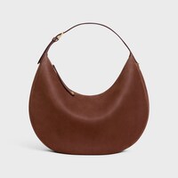 LARGE CELINE LULU IN GRAINED NUBUCK CALFSKIN - CHESTNUT - TOP-HANDLE BAGS - 1 | CELINE