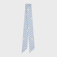 lavalliere IN silk twill - BABY BLUE / GOLD -  - 2 | CELINE