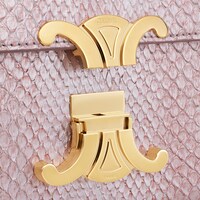 CHAIN SHOULDER BAG CLAUDE in pearly python - ROSE GLACE - MORE LINES - 1 | CELINE