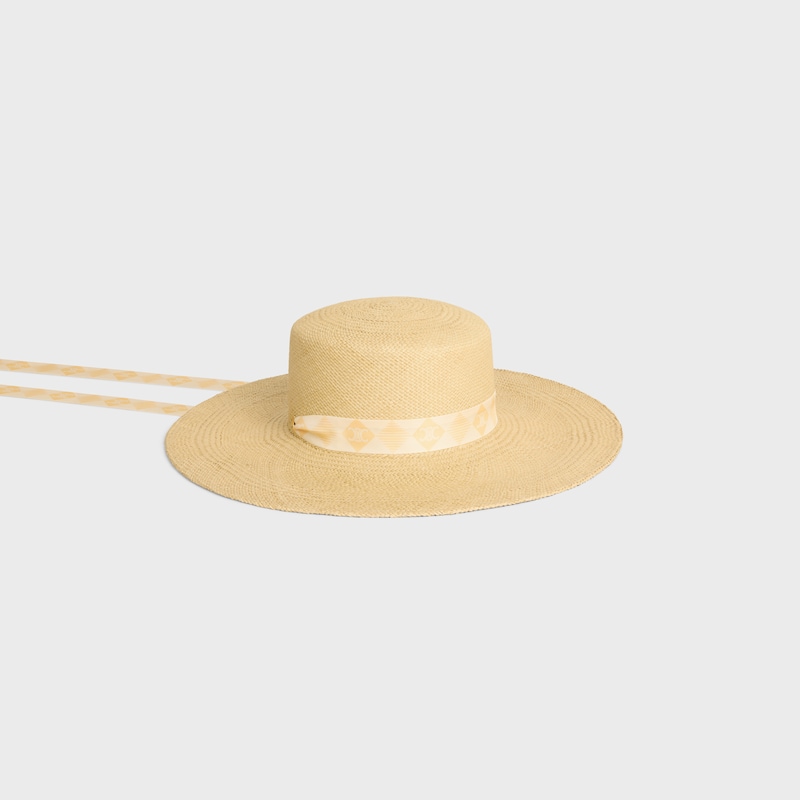 Chapeau ruban paille - NATURAL/VANILLA -  - 1 | CELINE