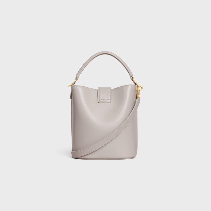 SMALL BUCKET LOUISE IN SMOOTH CALFSKIN - SOFT GREY - CROSS-BODY BAGS - 1 | CELINE