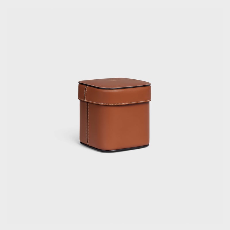 Bolso caja pequeño de piel de becerro brillante - TOSTADO - HOGAR - 1 | CELINE