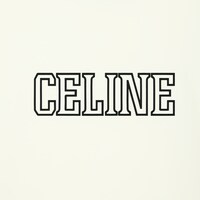 Triomphe棉質平紋針織寬鬆T恤 - 髒白色 / 黝黑色 -  - 1 | CELINE