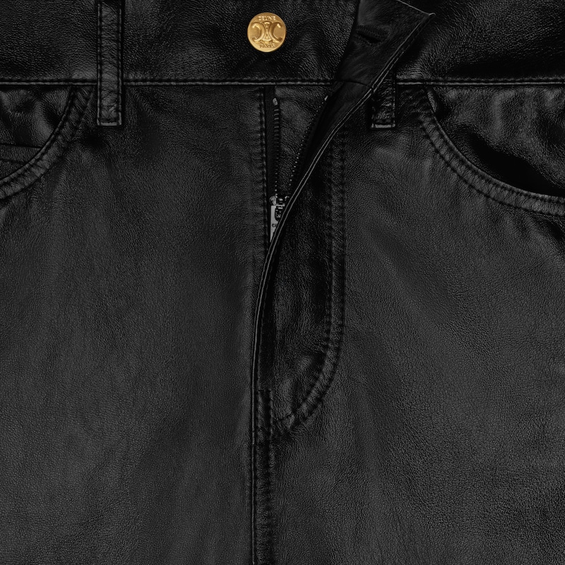 lulu jeans in soft lambskin - BLACK -  - 1 | CELINE