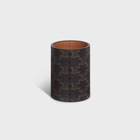Pencil Holder in Triomphe Canvas - TAN - STATIONERY - 2 | CELINE