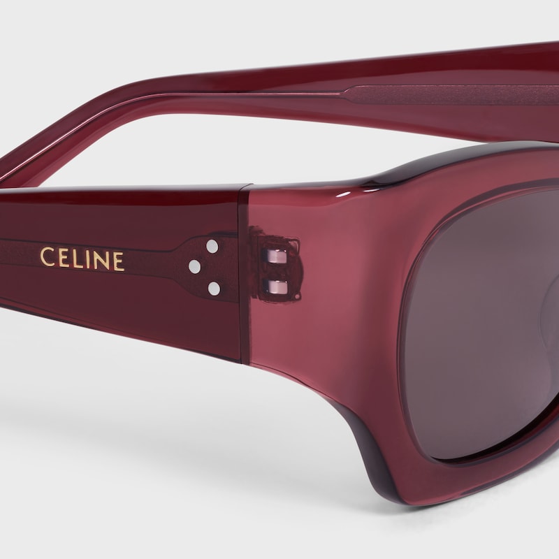Lunettes de soleil Graphic S333 en Ac&eacute;tate - Crystal Red -  - 1 | CELINE