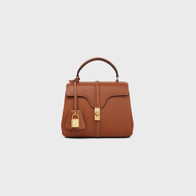 MINI 16 in natural calfskin - TAN - TOP-HANDLE BAGS - tileIndex | CELINE