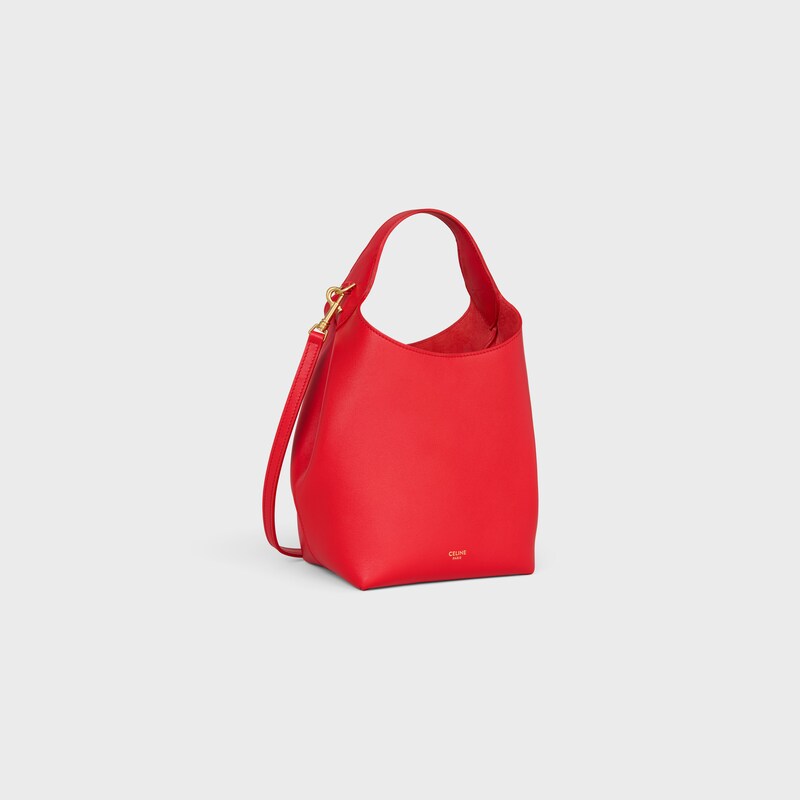 SMALL HOBO IN SUPPLE SMOOTH CALFSKIN - ULTRA RED - GIFTS FOR HER - 1 | CELINE