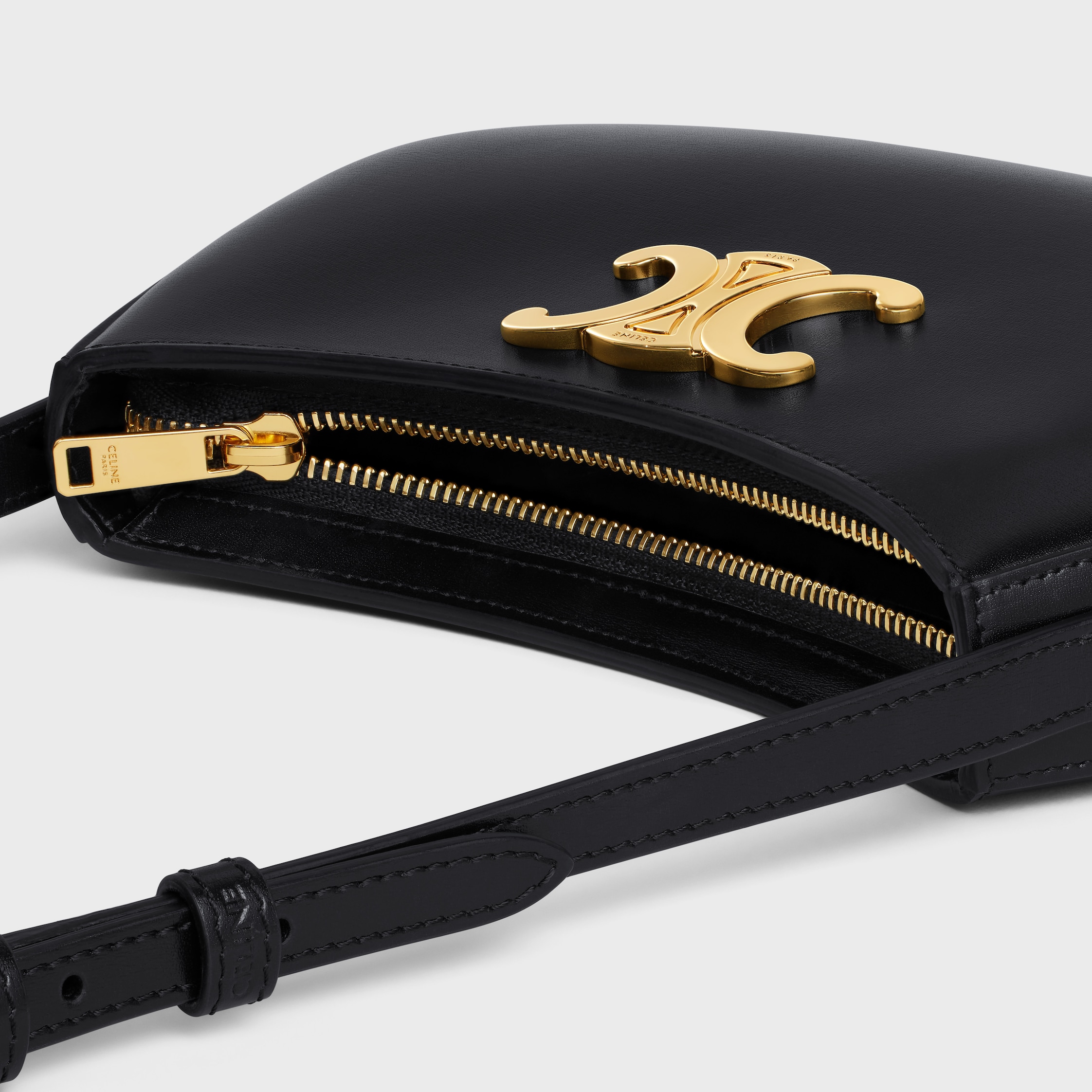 MEDIUM TILLY BAG IN shiny calfskin - BLACK | CELINE