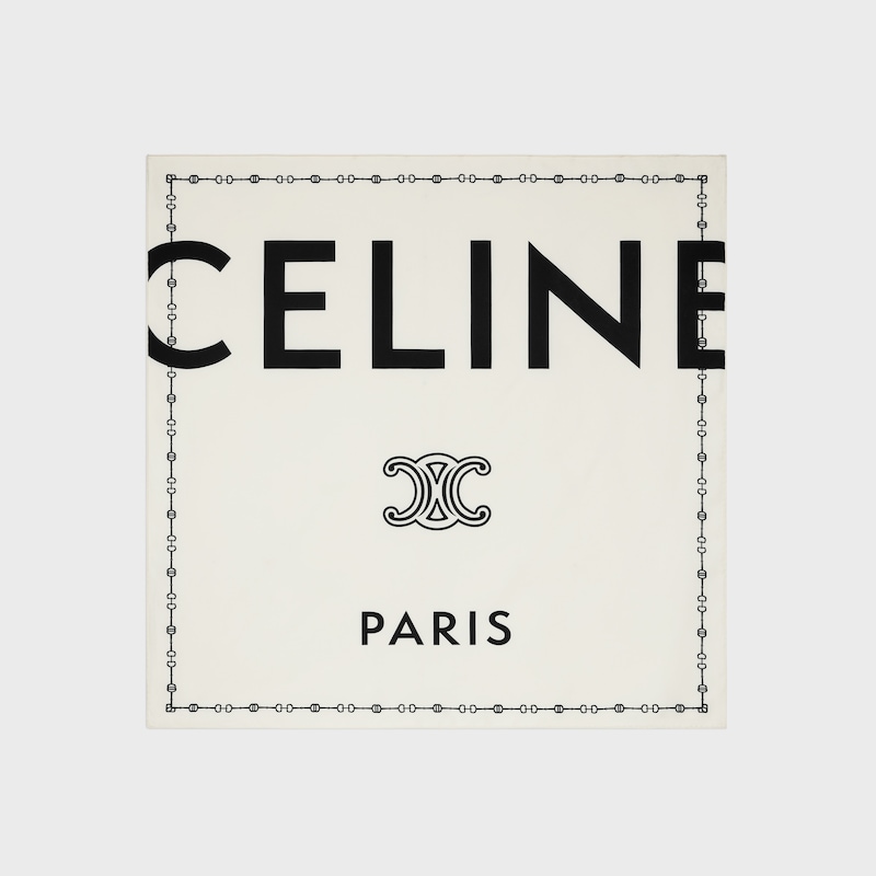 Tuch AUS Seidentwill - WEISS / SCHWARZ -  - 1 | CELINE
