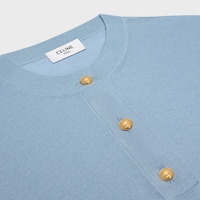 triomphe crew neck sweater in fine wool - BABY BLUE -  - 2 | CELINE