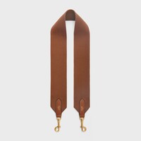 Long Strap in textile and calfskin - TAN - CHARMS AND ACCESSORIES - 1 | CELINE