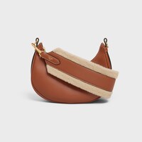 long strap in Shearling and calfskin - NATURAL / TAN - CHARMS AND ACCESSORIES - 1 | CELINE